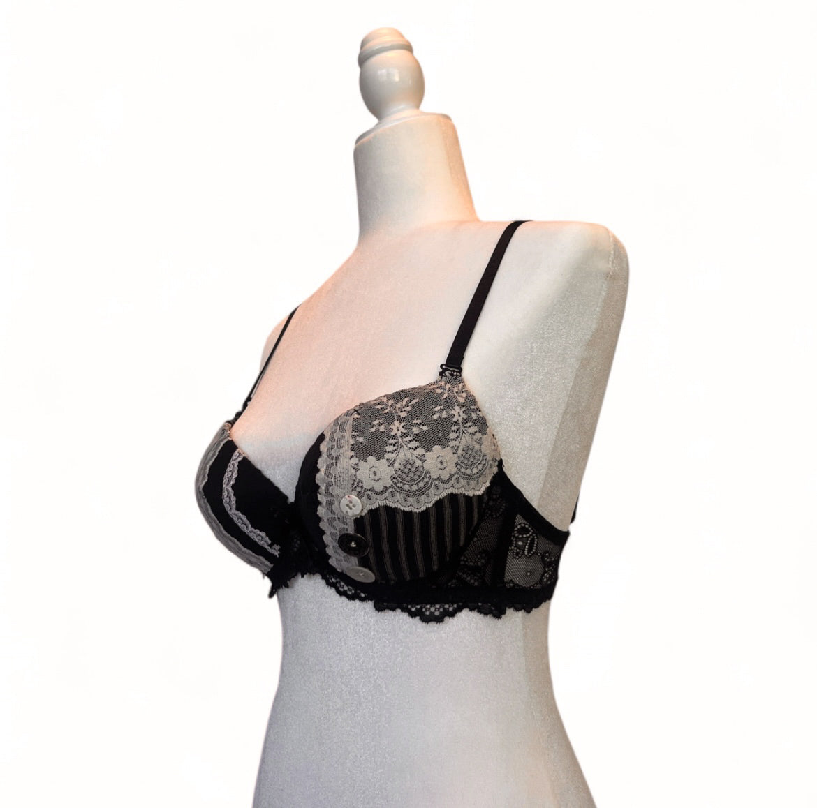 Lace Pinstripe Top
