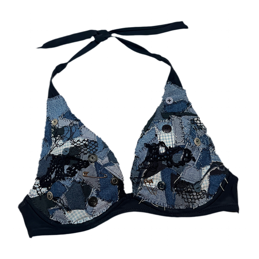 Denim Patchwork Top