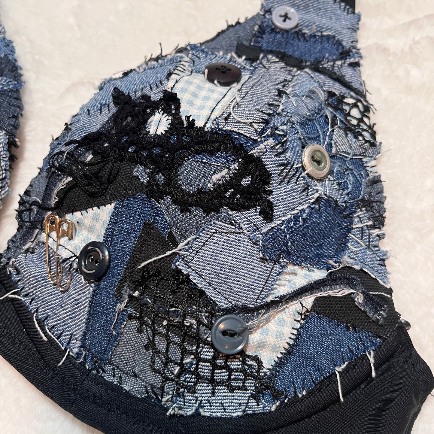 Denim Patchwork Top