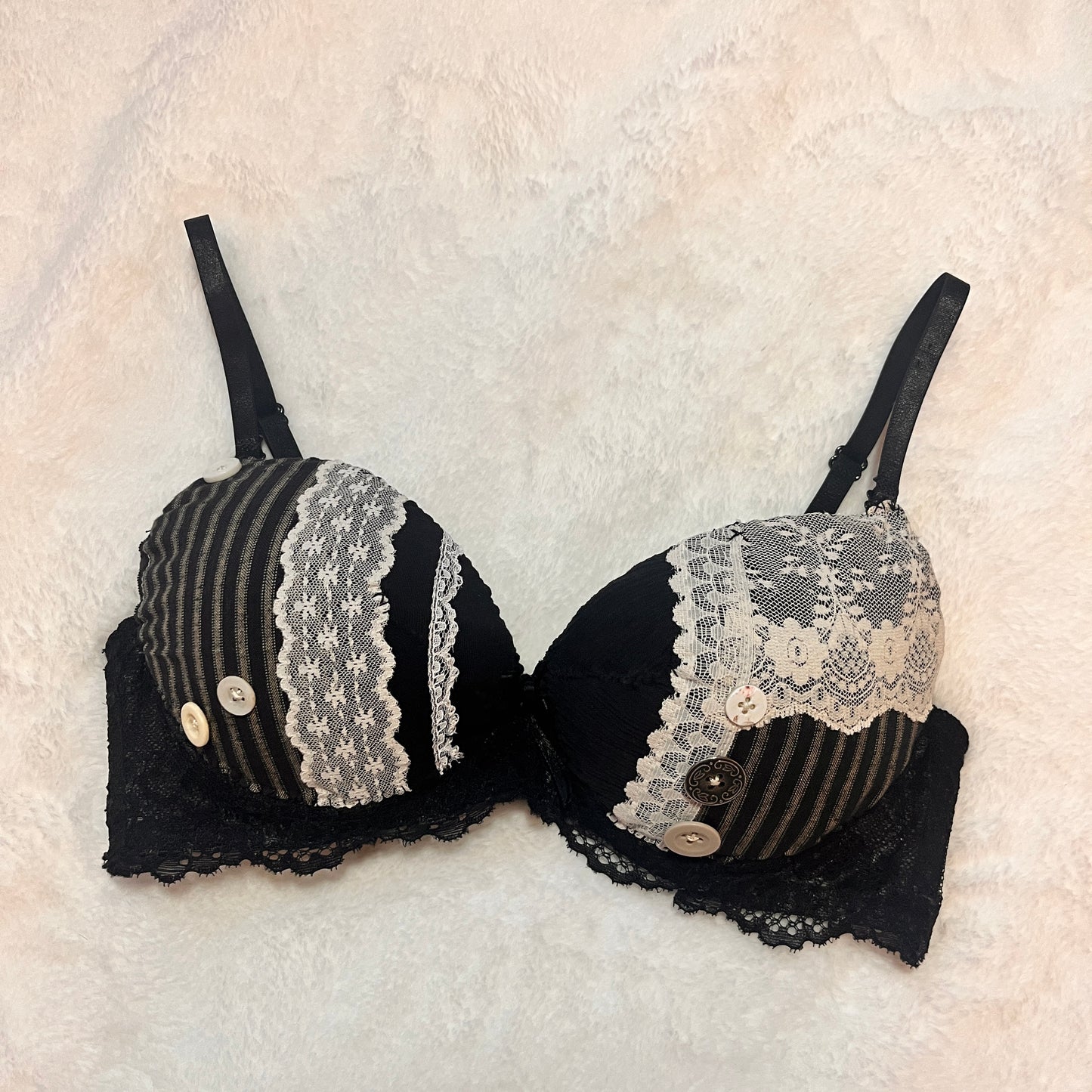 Lace Pinstripe Top