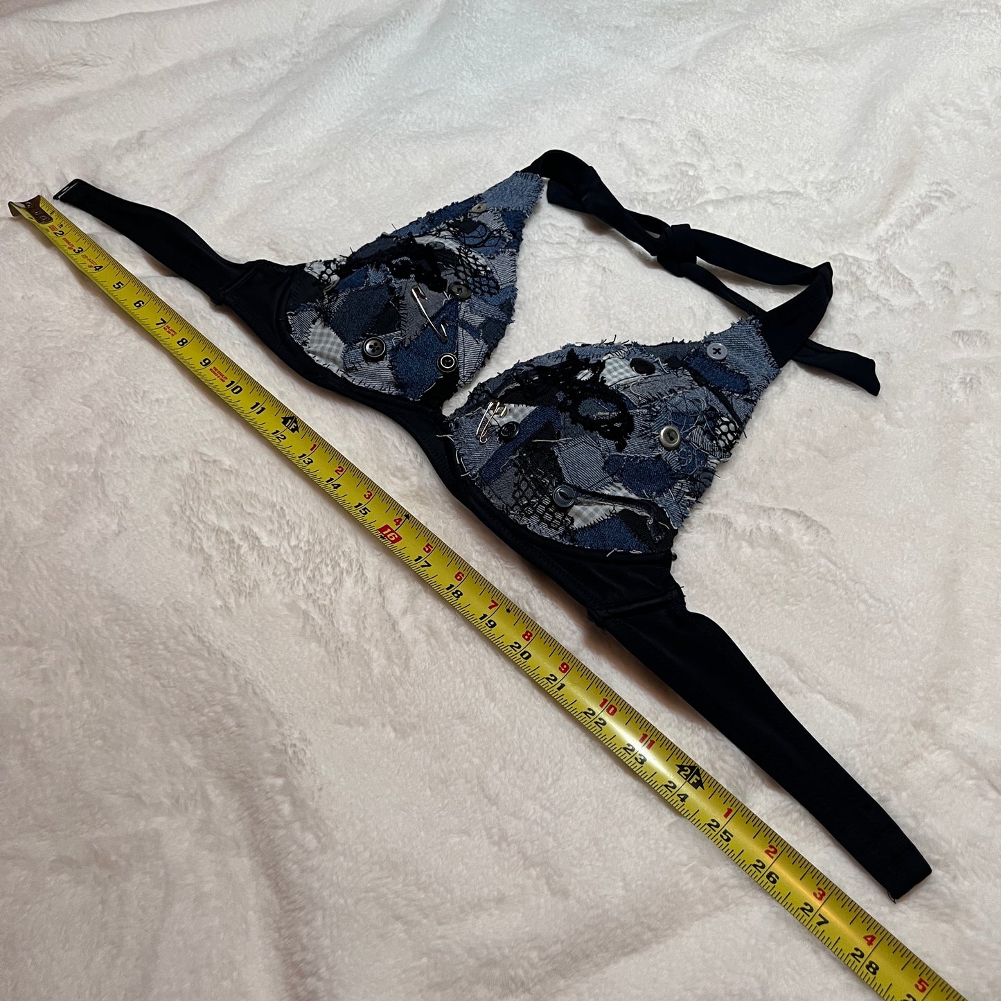 Denim Patchwork Top