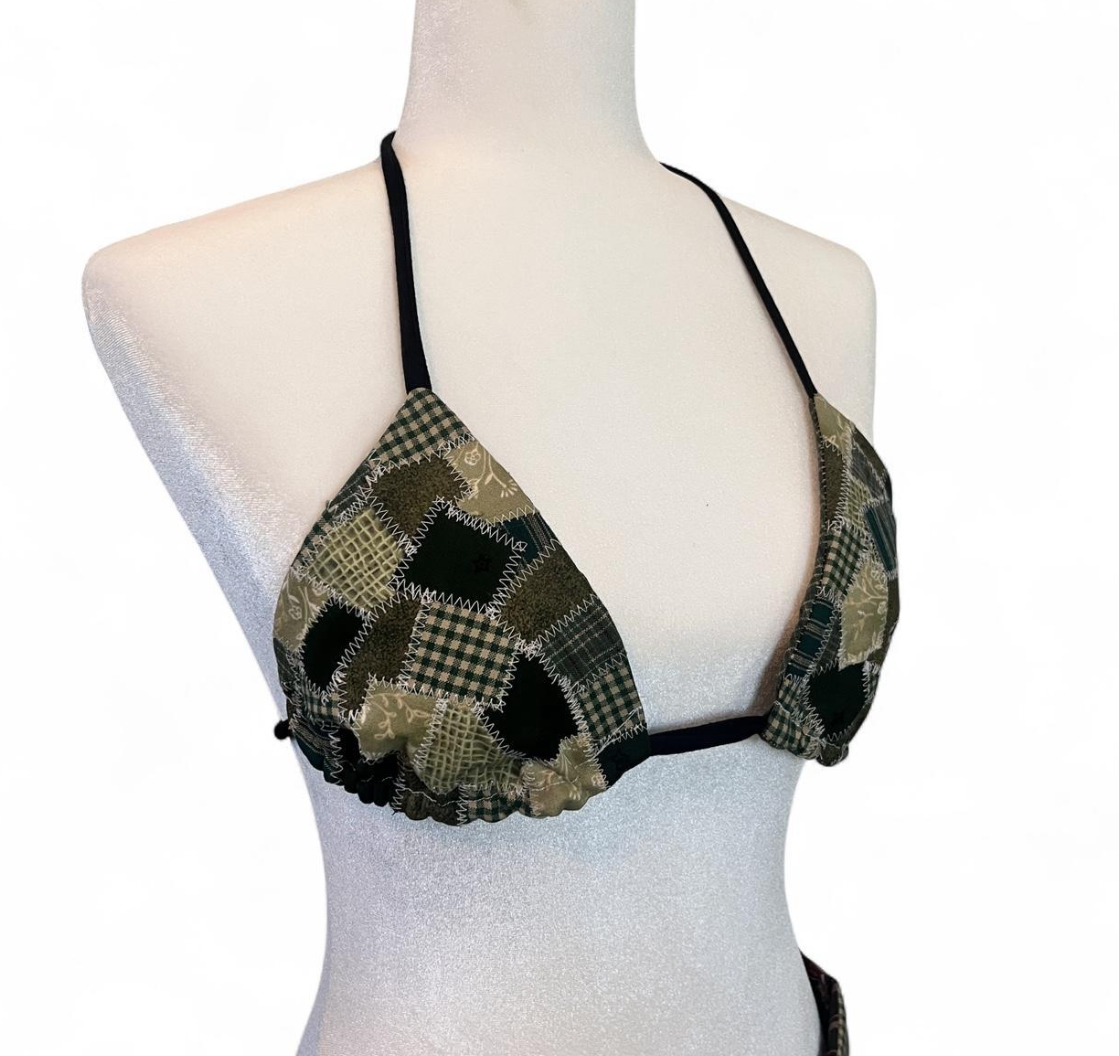 Green Patchwork Top