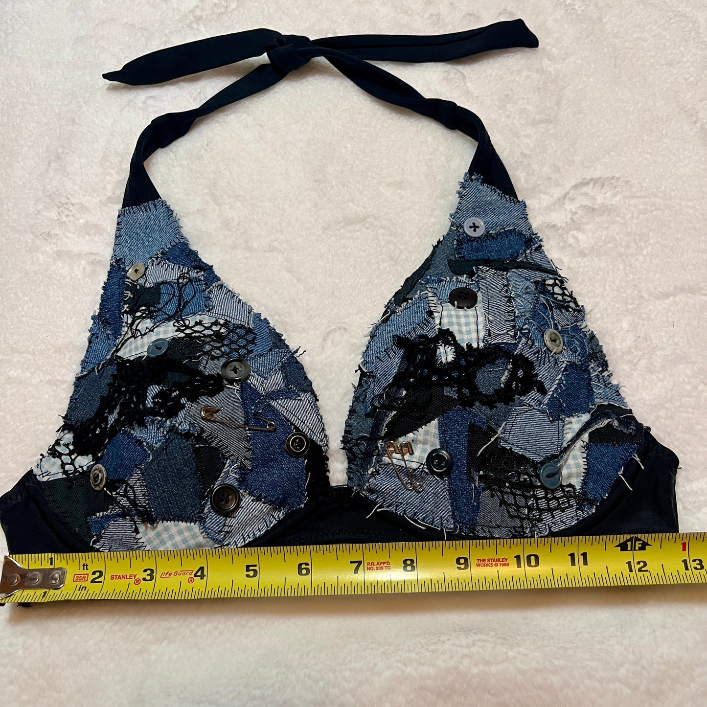 Denim Patchwork Top
