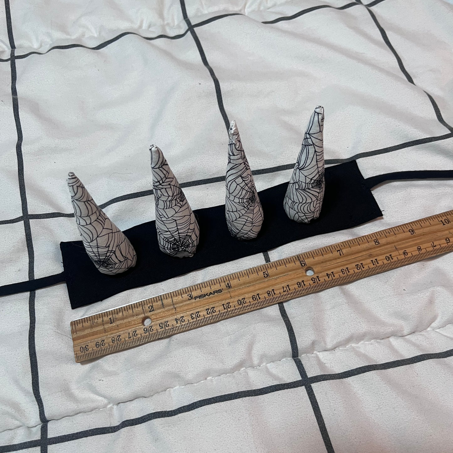 Spiderweb Plush Spike Choker